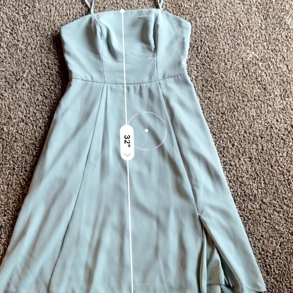 Size 4 Dusty Sage Green David’s Bridal Bridesmaids Dress - Picture 7 of 8